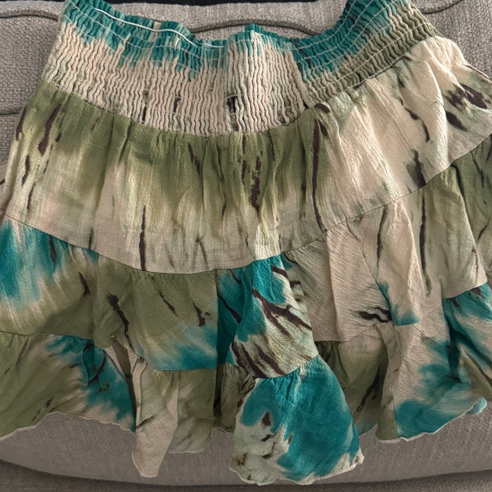 Guess Green and Teal A-Line Skirt